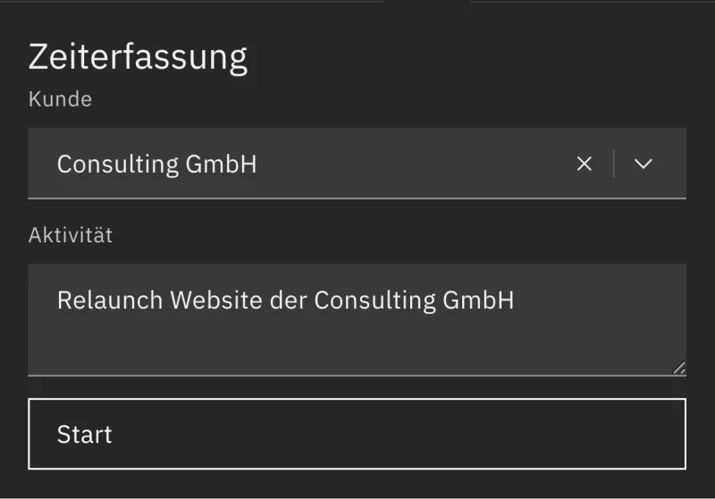 Einfach Zeitaufzeichnung mit steadee